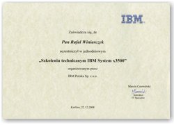 Szkolenie z serwera IBM System x3500